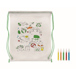 Bolsa non woven 80 g/m2 para colorear con rotuladores cuarta vista