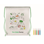 Bolsa non woven 80 g/m2 para colorear con rotuladores vista principal cuarta vista