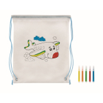 Bolsa non woven 80 g/m2 para colorear con rotuladores cuarta vista