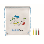 Bolsa non woven 80 g/m2 para colorear con rotuladores vista principal cuarta vista