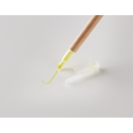 Bolígrafo de cartón con marcador promociona amarillo Duo Carton color amarillo quinta vista