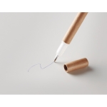 Bolígrafo de cartón con marcador promociona amarillo Duo Carton color amarillo sexta vista