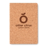 Libretas personalizadas con tapa de corcho A5 hojas a rayas Corkstyle color beige vista principal segunda vista