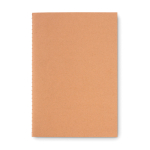 Bloc de notas reciclado con tapas de cartón A5 hojas lisas Eco Stiched color beige segunda vista