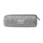 Estuches personalizados baratos de felpa en color elegante Flow color gris