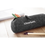 Estuches personalizados baratos de felpa en color elegante Flow color gris oscuro vista bodegón principal