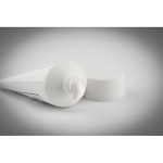 Protector solar en tubo con logotipo factor 25 SaveSun color blanco cuarta vista