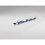 Bolígrafo táctil para empresas delgado de aluminio tinta azul color azul claro tercera vista