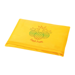 Bolsa para compra plegable personalizada de poliéster 190T Duet color amarillo imagen con logo 4