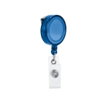 Porta credenciales extensible con logo y clip de metal Extend color azul