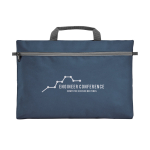 Bolsa portadocumentos personalizada barata de poliéster 600D Basic color azul imagen con logo 2