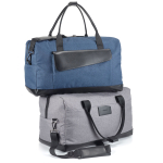 Bolsa de viaje poliéster con polipiel de calidad Branve® Continental color gris segunda vista