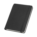 Libretas de PU con soporte para bolígrafo A5 hojas a rayas Edgewise color negro tercera vista