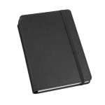 Libretas de PU con soporte para bolígrafo A5 hojas a rayas Edgewise color negro