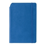 Libretas de PU con soporte para bolígrafo A5 hojas a rayas Edgewise color azul