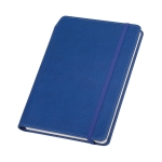 Libretas de PU con soporte para bolígrafo A5 hojas a rayas Edgewise color azul