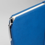 Libretas de PU con soporte para bolígrafo A5 hojas a rayas Edgewise color azul quinta vista
