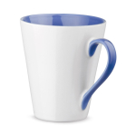 Mug de cerámica original, asa e interior de color y 320ml Royal color azul