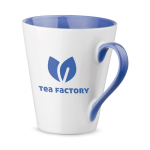 Mug de cerámica original, asa e interior de color y 320ml Royal color azul imagen con logo