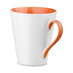 Mug de cerámica original, asa e interior de color y 320ml Royal color naranja