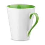 Mug de cerámica original, asa e interior de color y 320ml Royal color verde claro