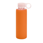 Botellas deportivas de cristal de borosilicato 380ml Crystal Ring color naranja