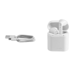 Destacados auriculares personalizados con bluetooth 5.0 Shuffle color blanco tercera vista