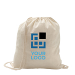 Mochila de cuerdas personalizada de algodón de 100 g/m2 Eco vista principal