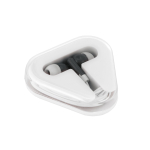 Auriculares promocionales con cable en estuche triangular Bass color negro
