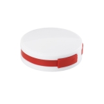 Hub promocional USB de 4 puertos circular con cable de color Round color rojo
