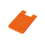 Tarjeteros personalizados de silicona con cinta adhesiva SilconCase color naranja