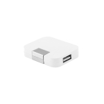 Hub personalizado barato de plástico con 4 puertos USB color blanco