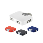 Hub personalizado barato de plástico con 4 puertos USB varios colores