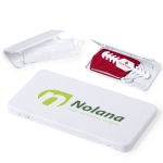 Estuche portamascarillas personalizado en plástico blanco Compact color blanco primera vista