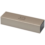 Portaminas corporativo de acero de alta calidad Parker Jotter color plateado vista con caja