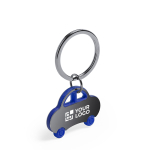 Llavero de acero en forma de coche con detalle de color Colored Car vista principal