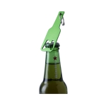 Llavero abridor con logo de aluminio en forma de botella Beer color verde segunda vista