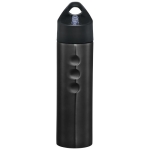 Botella deportiva de acero con boquilla y diseño ergonómico 750ml Fit color negro segunda vista frontal