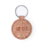 Llavero económico de corcho redondo con grabado láser Eco Round vista principal