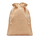 Bolsa mediana de yute personalizable para regalo 25x32cm Jute Medium color beige