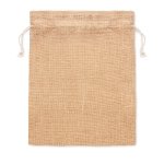 Bolsa mediana de yute personalizable para regalo 25x32cm Jute Medium color beige segunda vista