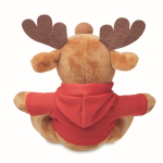 Peluche de reno personalizado con camiseta para el logo Rudolph color rojo segunda vista