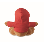 Peluche de reno personalizado con camiseta para el logo Rudolph color rojo cuarta vista