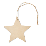 Colgante navideño en forma de estrella de madera Navideño Star color madera