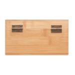 Caja de té 24 bolsitas de bambú con tapa de cristal Bamboo color madera septima vista
