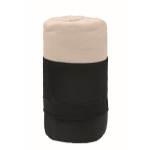 Manta polar personalizada en RPET con diseño básico 180 g/m2 Baqueira color beige