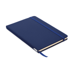 Libreta reciclada personalizada barata A5 hojas a rayas RPET color azul
