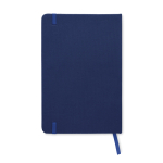 Libreta reciclada personalizada barata A5 hojas a rayas RPET color azul tercera vista
