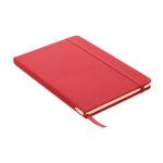 Libreta reciclada personalizada barata A5 hojas a rayas RPET color rojo