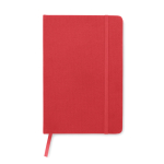 Libreta reciclada personalizada barata A5 hojas a rayas RPET color rojo segunda vista